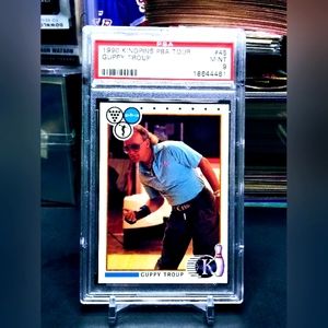 Guppy Troup 1990 Kingpins Rookie #45 PSA 9 Vintage PBA Bowling Sharp & Pack Fres